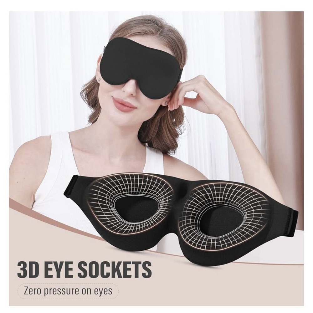 YIVIEW Sleeping Eye Masks 2pcs-Complete Light Blocking 3D Sleeping Eye Masks - Picture 5 of 10